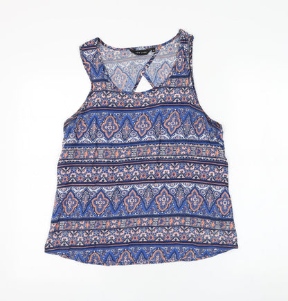 Womens UK Size 12 New Look Blue Basic Blouse