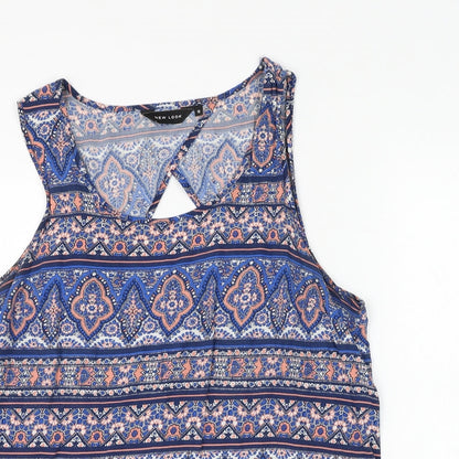 Womens UK Size 12 New Look Blue Basic Blouse