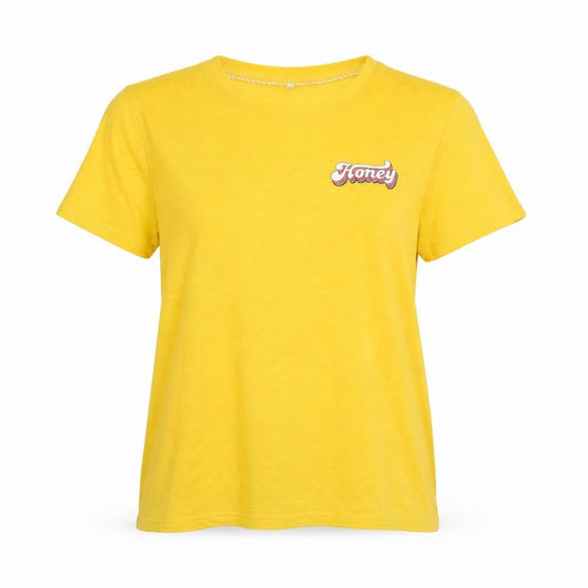Womens UK Size S Only Yellow Basic T-Shirt