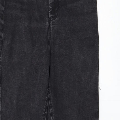 Topshop Womens Black Cotton Skinny Jeans Size 28 in L32 in Regular Zip