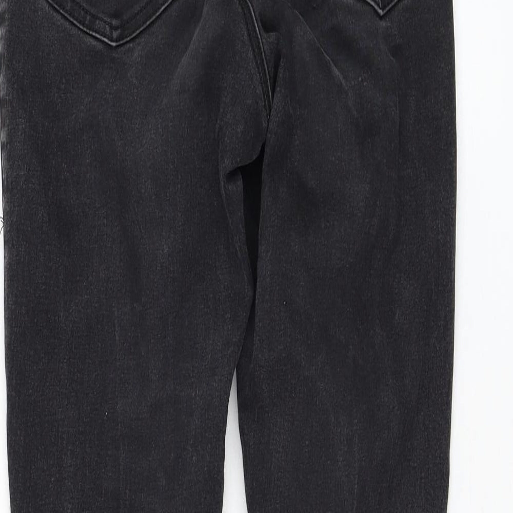 Topshop Womens Black Cotton Skinny Jeans Size 28 in L32 in Regular Zip
