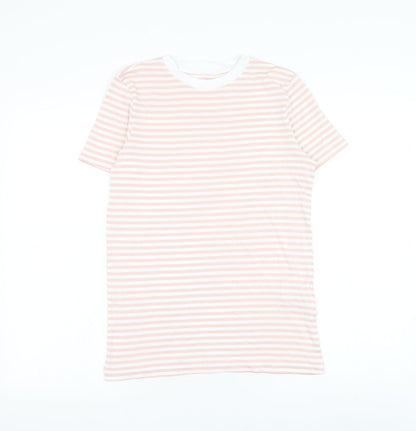 Womens UK Size XS Selected Pink Basic T-Shirt