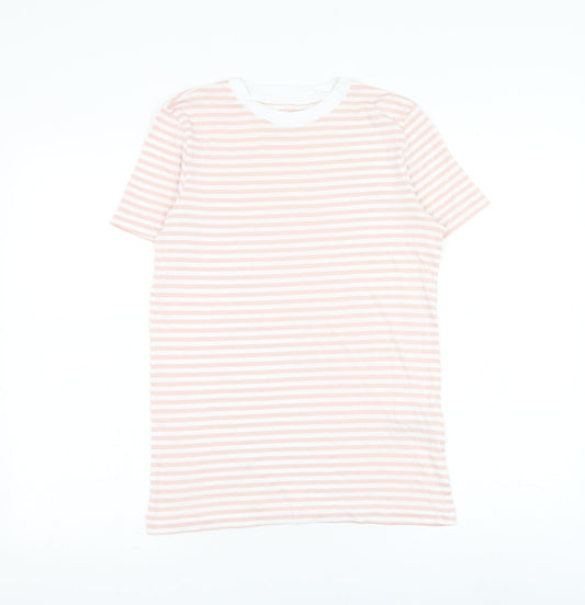 Womens UK Size XS Selected Pink Basic T-Shirt