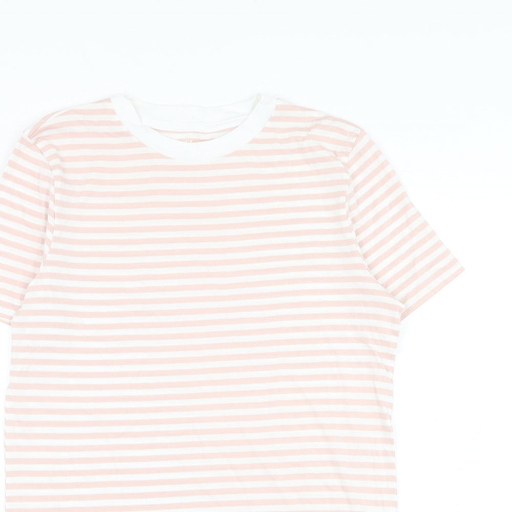 Womens UK Size XS Selected Pink Basic T-Shirt