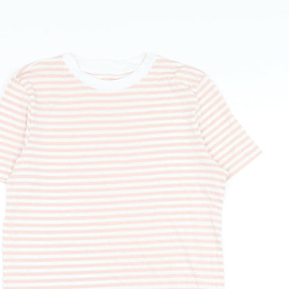 Womens UK Size XS Selected Pink Basic T-Shirt