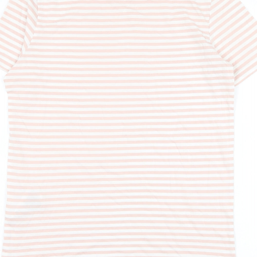 Womens UK Size XS Selected Pink Basic T-Shirt