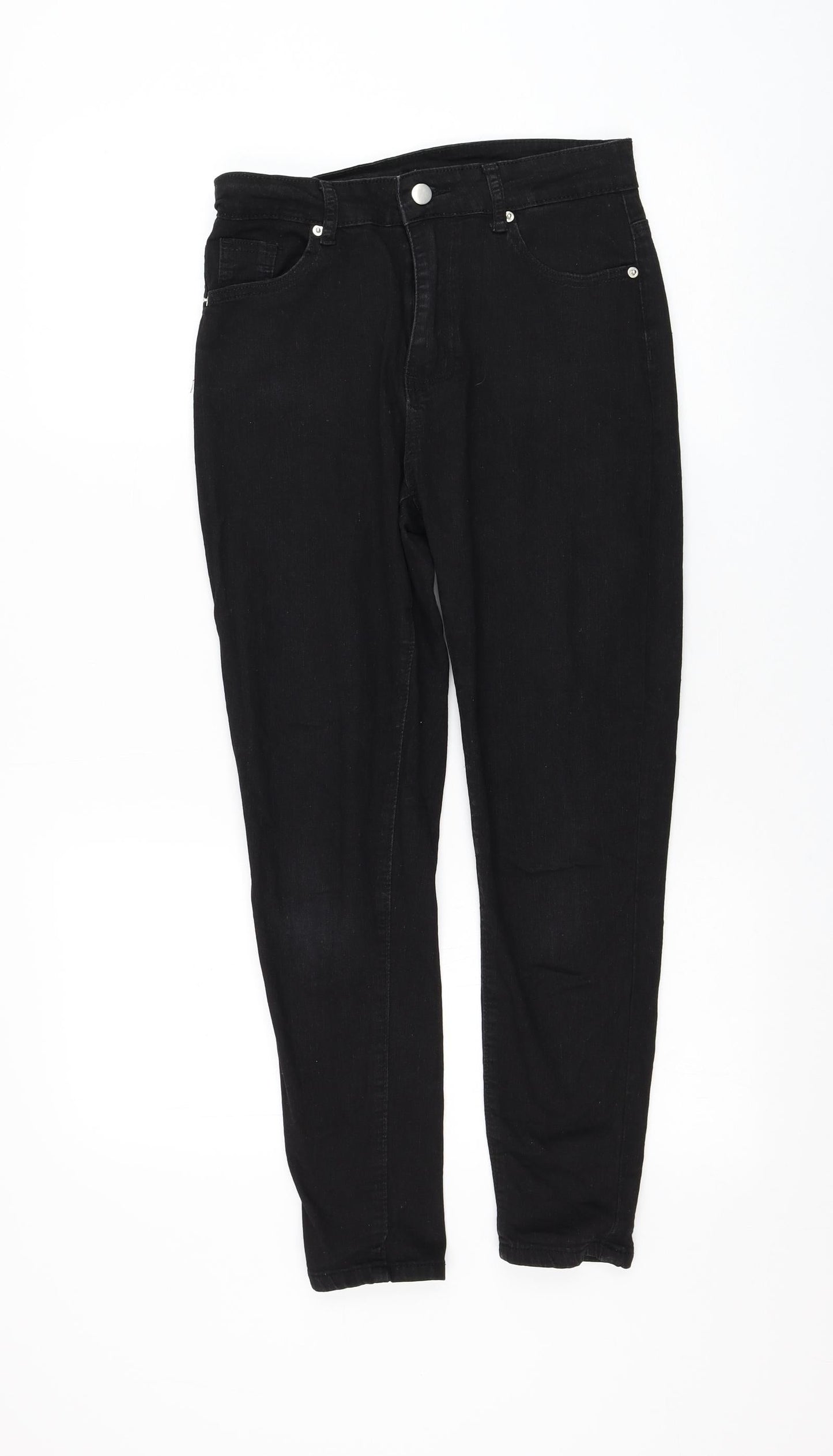 SheIn Womens Black Cotton Skinny Jeans Size M L25 in Regular Zip