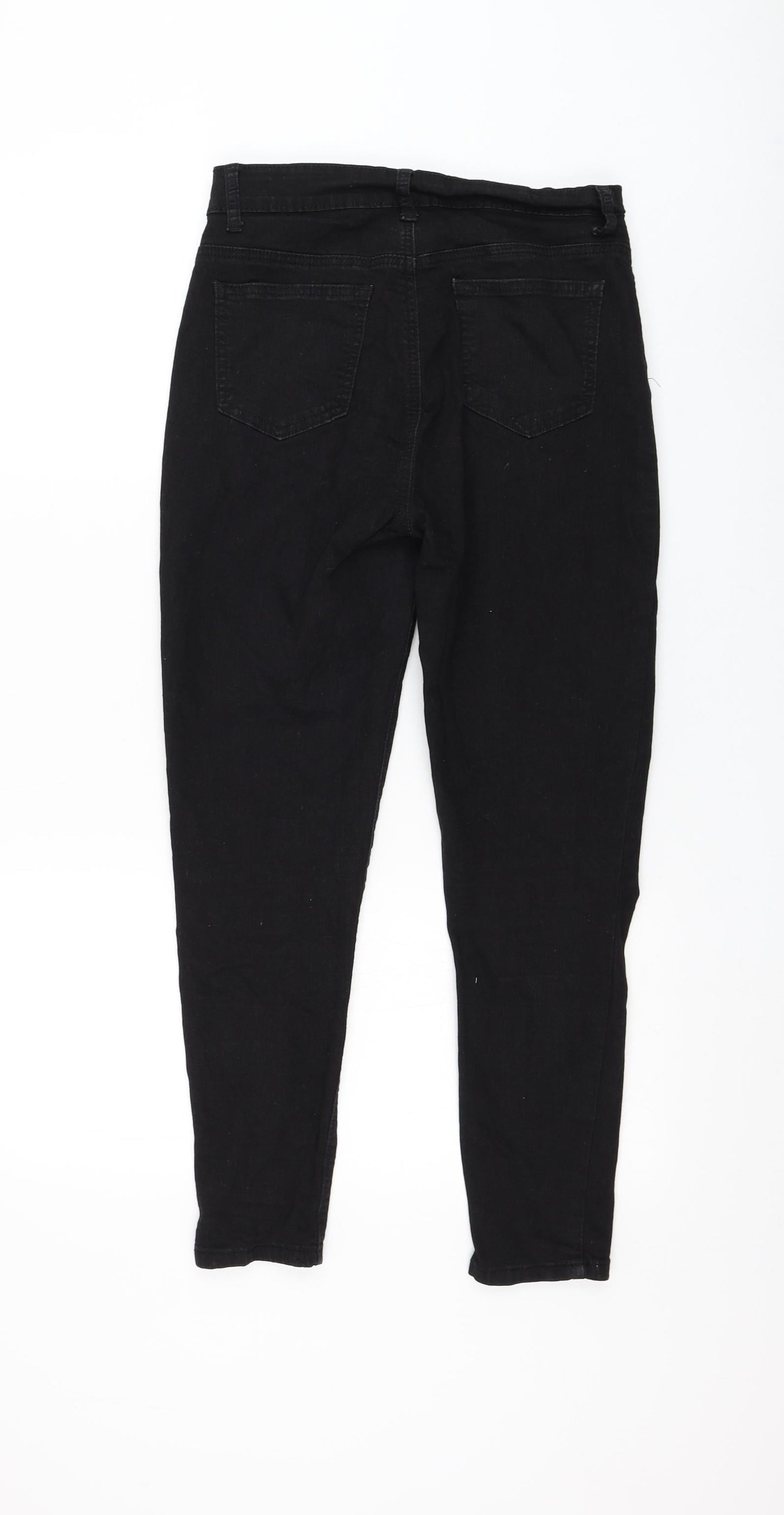 SheIn Womens Black Cotton Skinny Jeans Size M L25 in Regular Zip