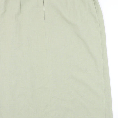 C&A Womens Green Polyester Straight & Pencil Skirt Size 20 Zip