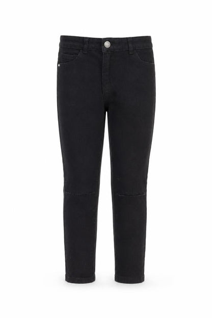 NEXT Girls Black Cotton Skinny Jeans Size 9 Months Regular Zip - Distressed
