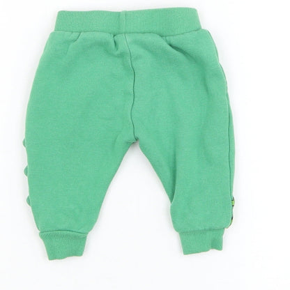 Primark Boys Green Cotton Jogger Trousers Size 3-6 Months Drawstring - Toy Story