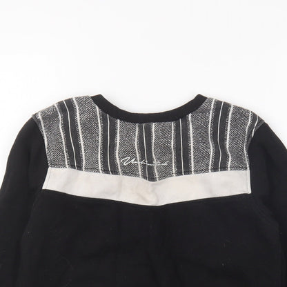 George Boys Black Cotton Pullover Sweatshirt Size 9-10 Years Pullover