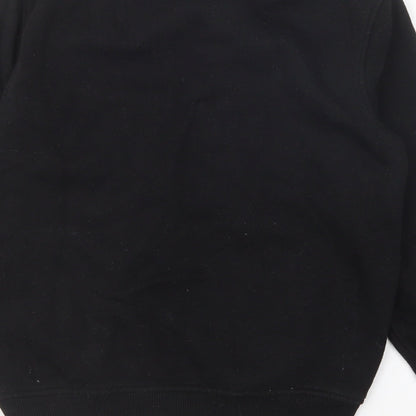 George Boys Black Cotton Pullover Sweatshirt Size 9-10 Years Pullover