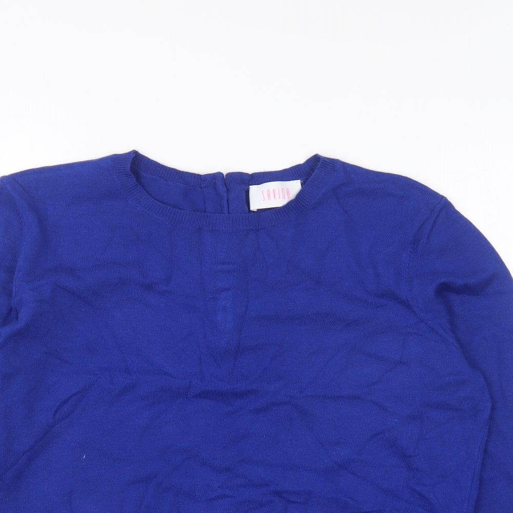 Womens UK Size L Savida Blue Pullover Jumper