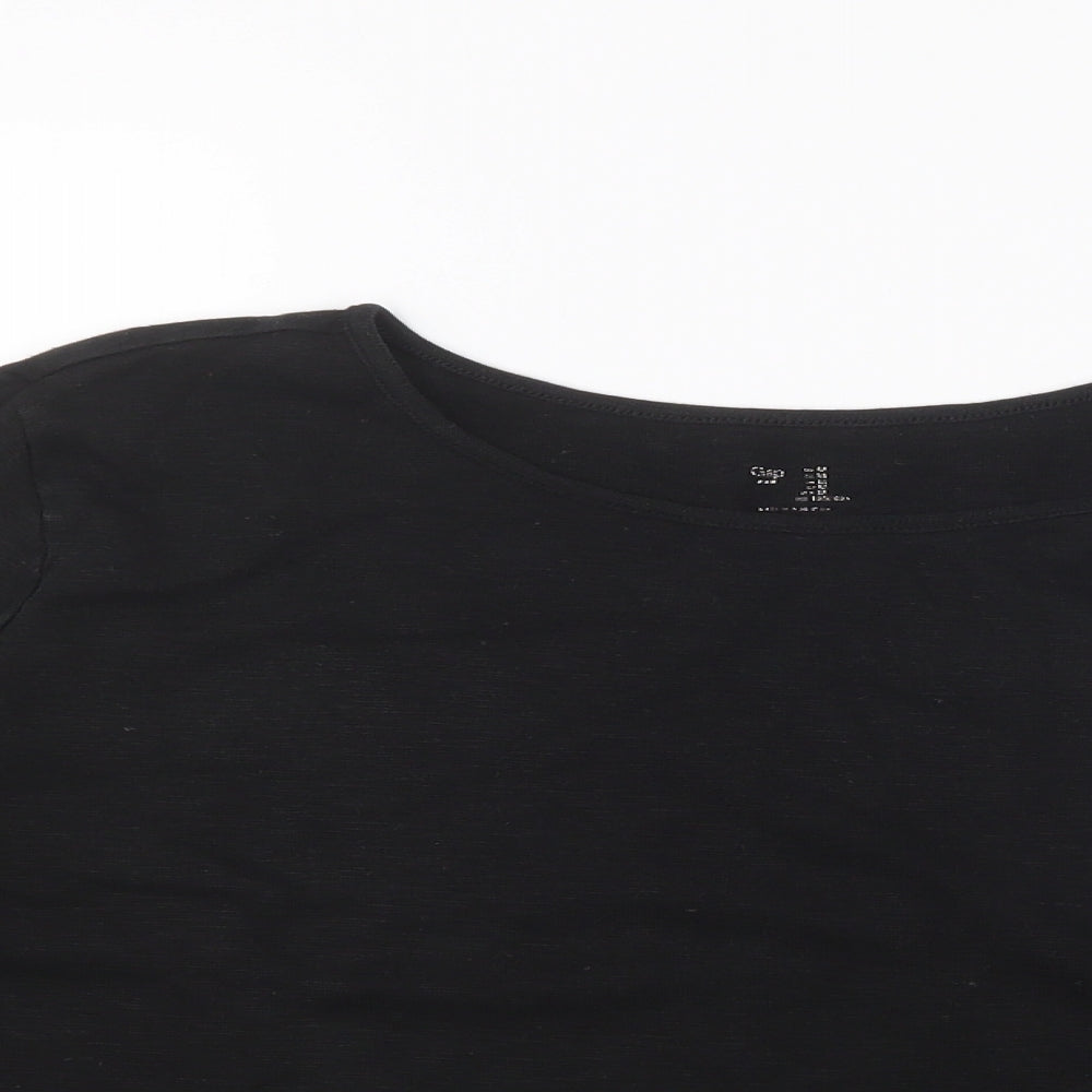 Womens UK Size M Gap Black Basic Blouse