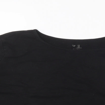 Womens UK Size M Gap Black Basic Blouse