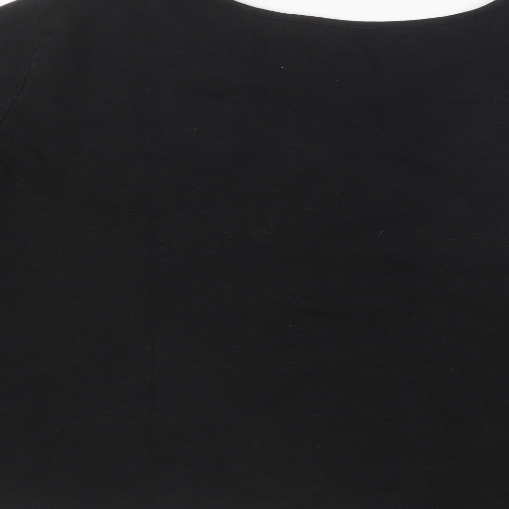 Womens UK Size M Gap Black Basic Blouse