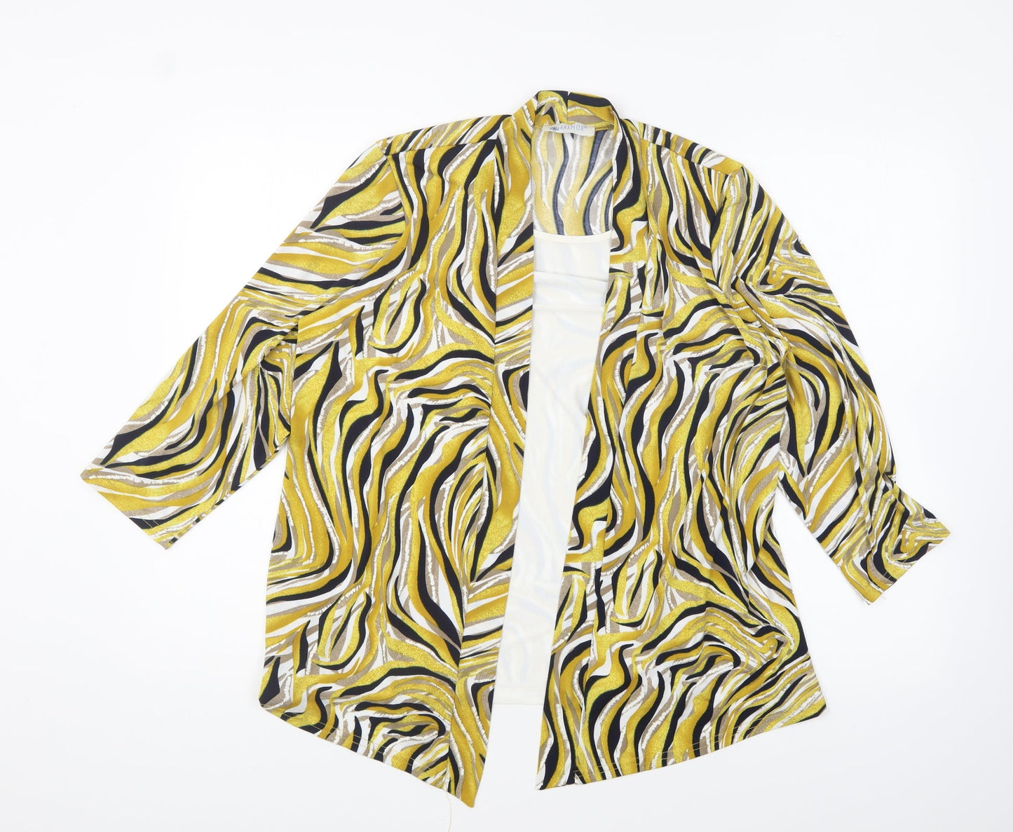 Womens UK Size M Anamor Yellow Basic Blouse