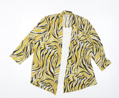 Womens UK Size M Anamor Yellow Basic Blouse