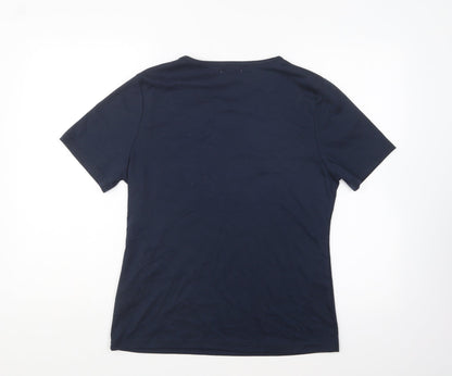 Womens UK Size M Paramour Blue Basic T-Shirt