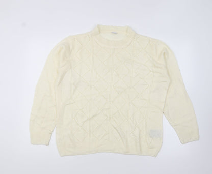 Womens UK Size 16 Preworn Ivory Pullover Jumper