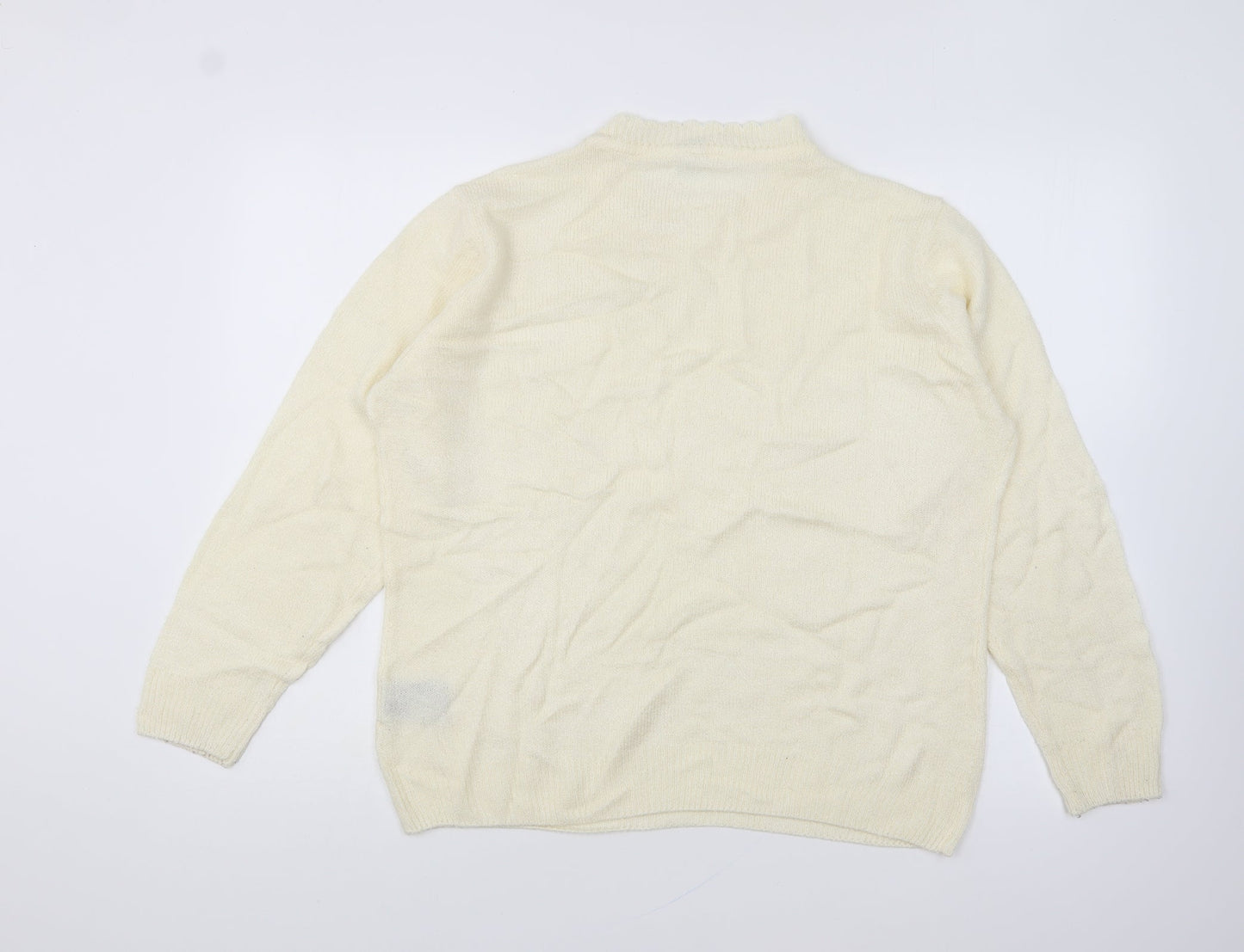 Womens UK Size 16 Preworn Ivory Pullover Jumper