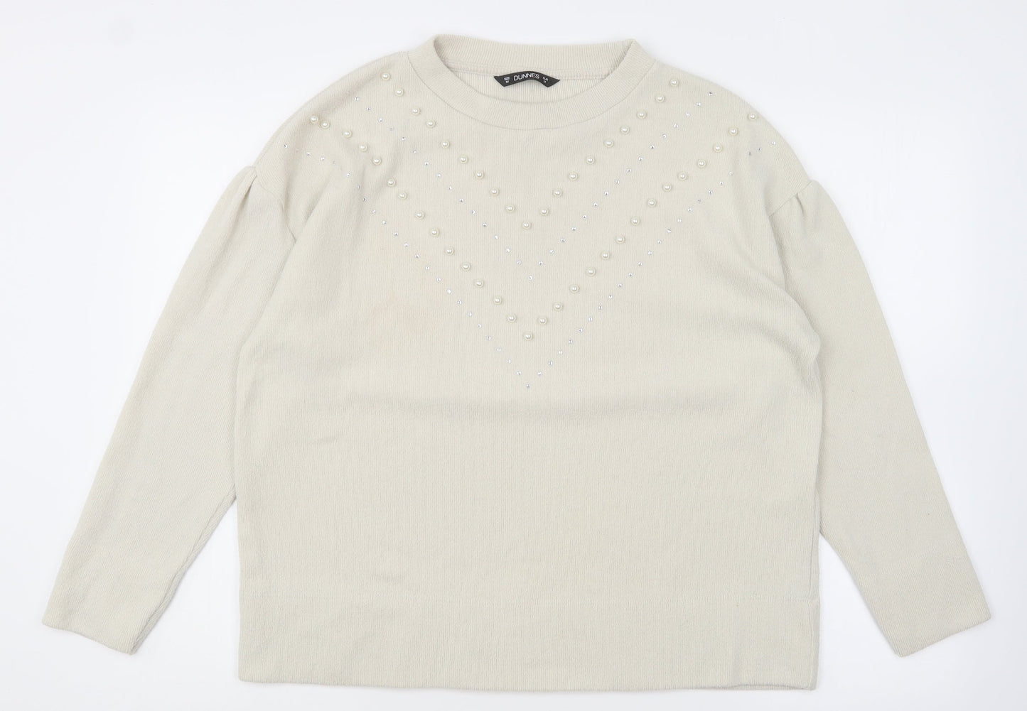 Womens UK Size M Dunnes Stores Grey Pullover Jumper