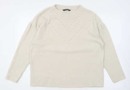Womens UK Size M Dunnes Stores Grey Pullover Jumper