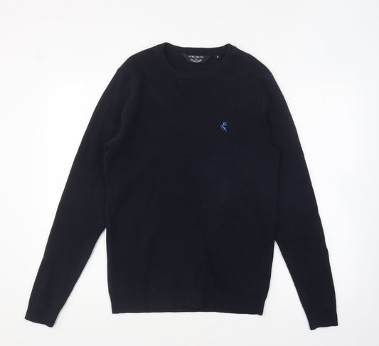 Preworn Mens Blue Round Neck Cotton Pullover Jumper Size S