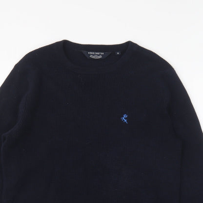 Preworn Mens Blue Round Neck Cotton Pullover Jumper Size S