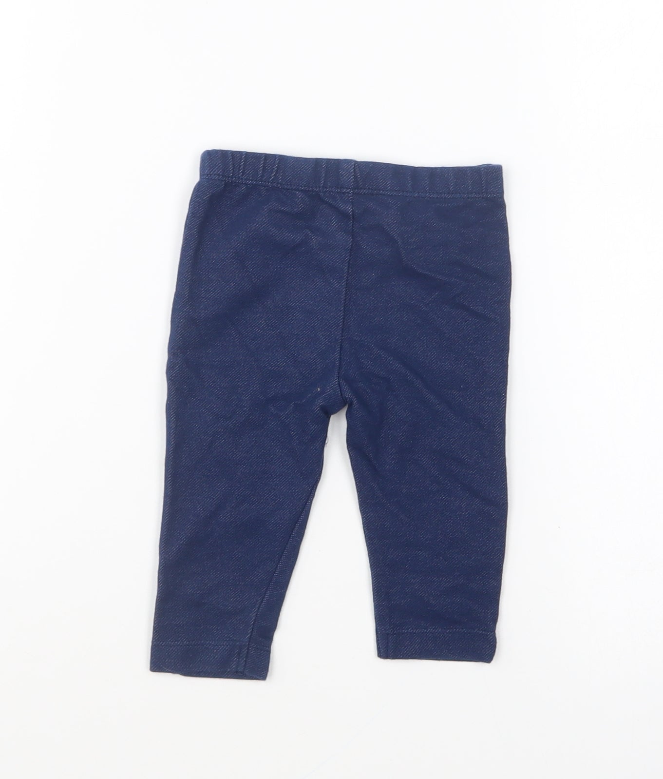 Nutmeg Girls Blue Cotton Jogger Leggings Size 3-6 Months Pullover