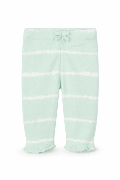 Matalan Girls Green Striped Polyester Jogger Leggings Size 3-6 Months Pullover