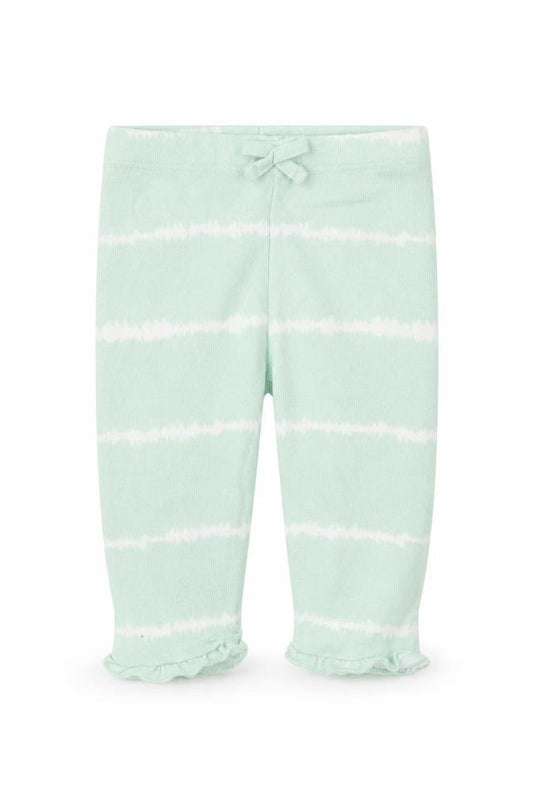 Matalan Girls Green Striped Polyester Jogger Leggings Size 3-6 Months Pullover