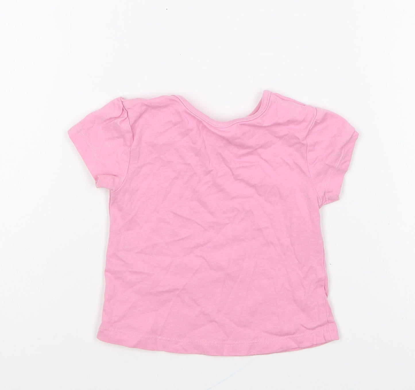 Studio Girls Pink Cotton Basic T-Shirt Size 6-9 Months Round Neck Pullover - I'm Cute