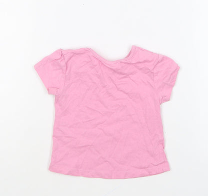 Studio Girls Pink Cotton Basic T-Shirt Size 6-9 Months Round Neck Pullover - I'm Cute