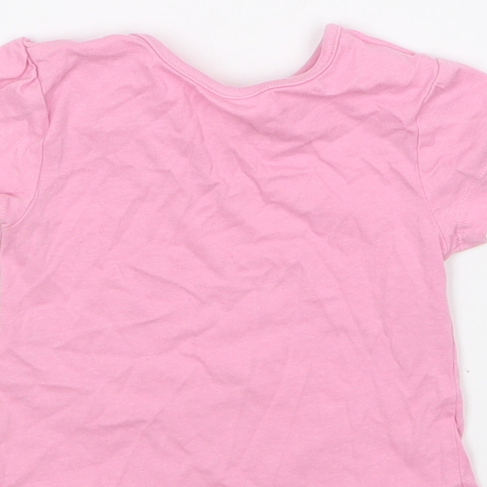 Studio Girls Pink Cotton Basic T-Shirt Size 6-9 Months Round Neck Pullover - I'm Cute
