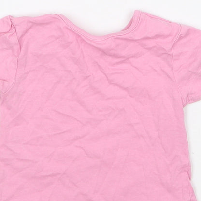 Studio Girls Pink Cotton Basic T-Shirt Size 6-9 Months Round Neck Pullover - I'm Cute