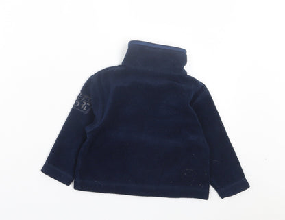 Adams Boys Blue Basic Jacket Jacket Size 9-12 Months Zip