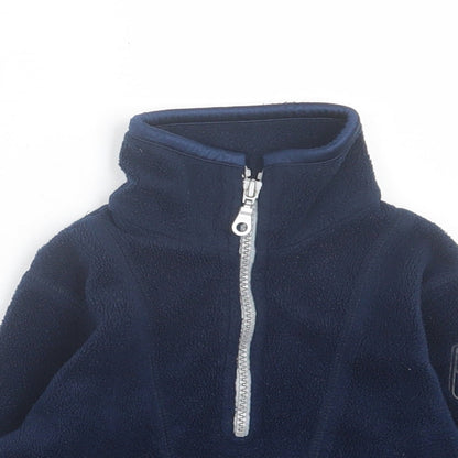 Adams Boys Blue Basic Jacket Jacket Size 9-12 Months Zip