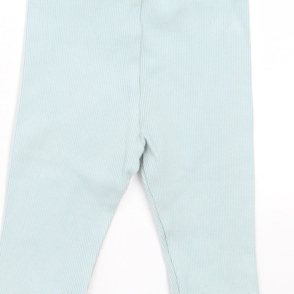 F&F Girls Green Cotton Capri Trousers Size 3-6 Months Pullover - WWF