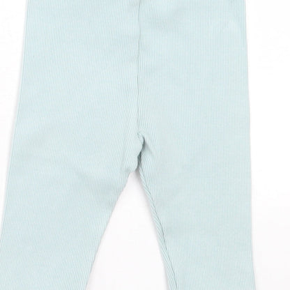 F&F Girls Green Cotton Capri Trousers Size 3-6 Months Pullover - WWF