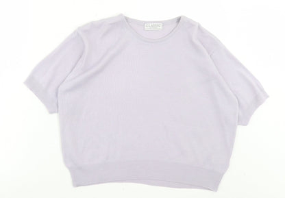 Womens UK Size 18 Classic Purple Pullover Jumper