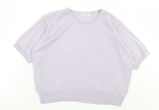Womens UK Size 18 Classic Purple Pullover Jumper