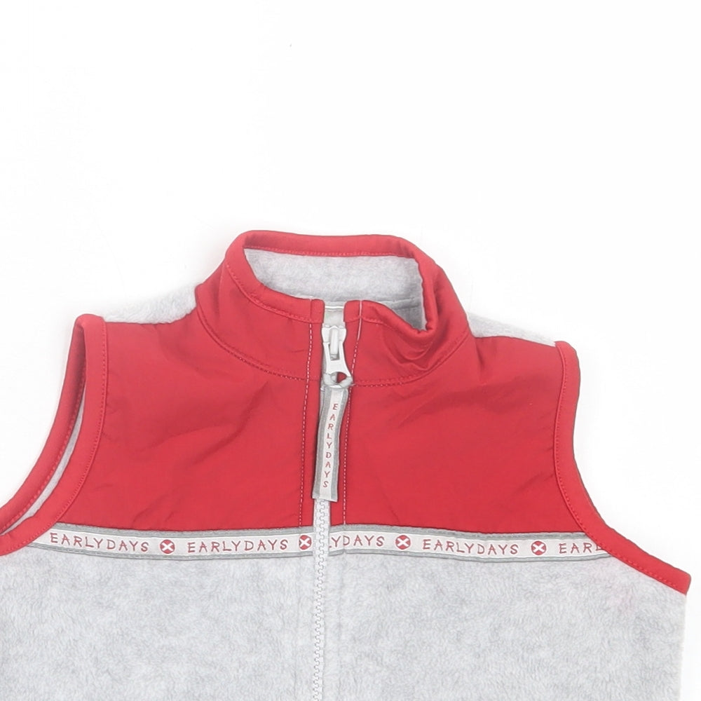 Earlydays Boys Grey Gilet Jacket Size 6-9 Months Zip
