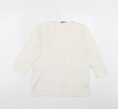 Womens UK Size 12 Warehouse White Pullover Jumper