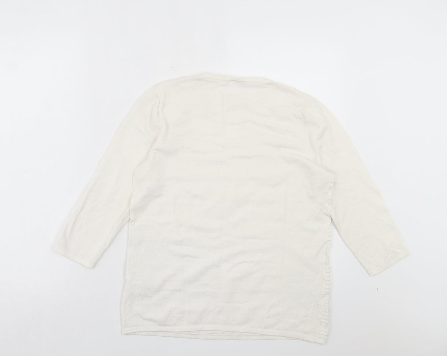 Womens UK Size 12 Warehouse White Pullover Jumper