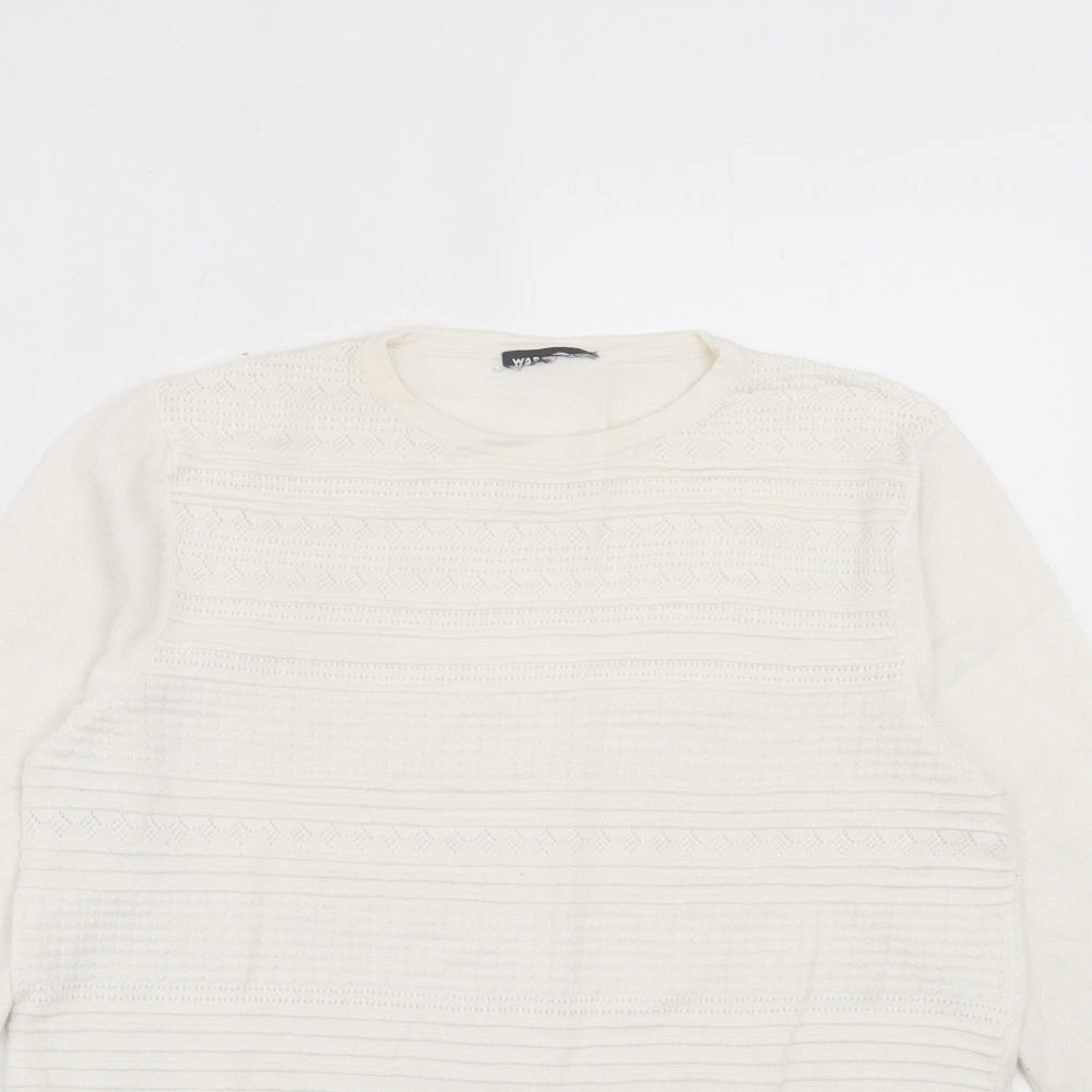 Womens UK Size 12 Warehouse White Pullover Jumper