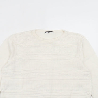 Womens UK Size 12 Warehouse White Pullover Jumper
