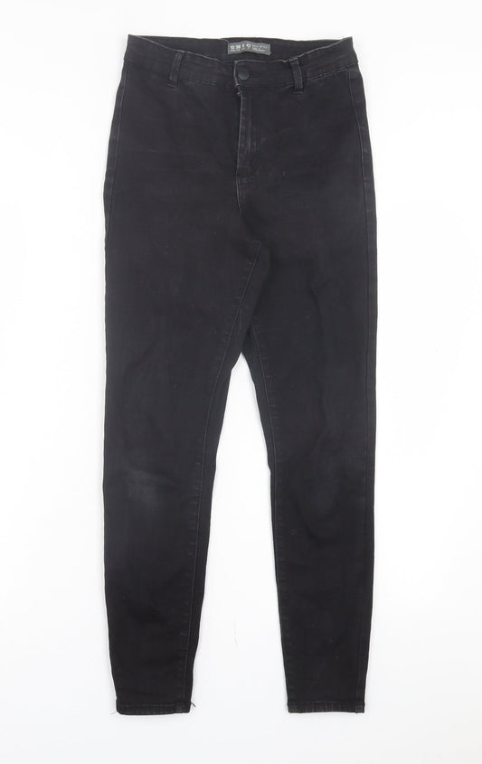 Denim & Co. Womens Black Cotton Skinny Jeans Size 10 L26 in Regular Button