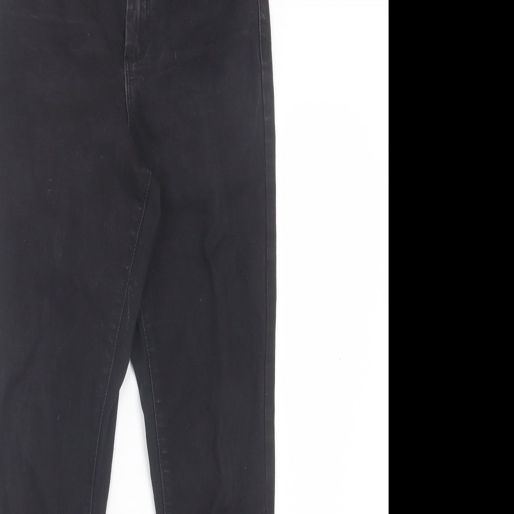 Denim & Co. Womens Black Cotton Skinny Jeans Size 10 L26 in Regular Button